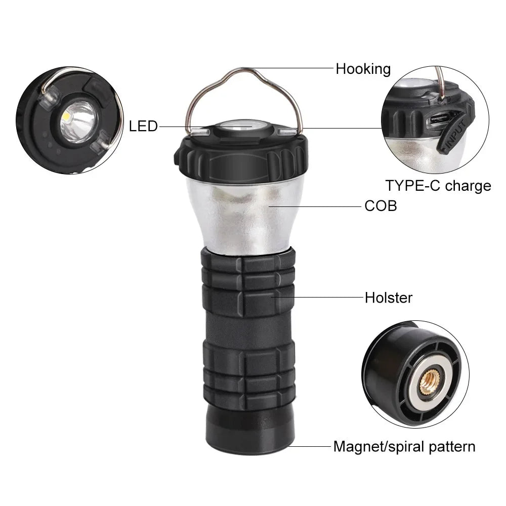 Aesthetic Multifonction Rechargeable Camping Lantern
