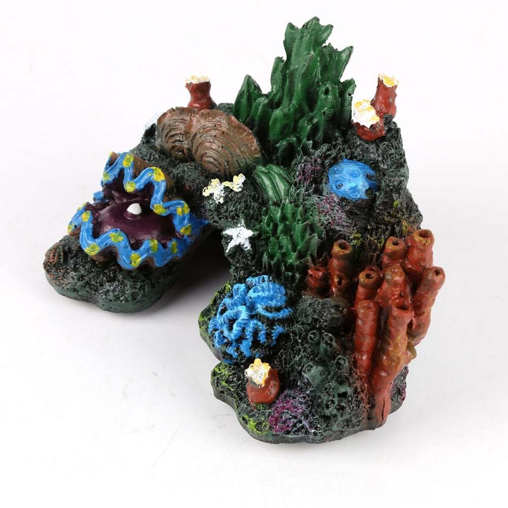 Colorful Coral Reef Cave Aquarium Ornament