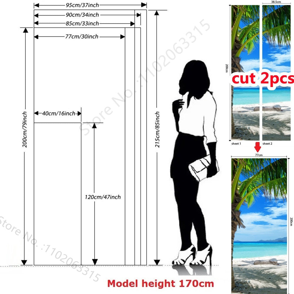 Industrial Container 3D Optical Effect Door Sticker