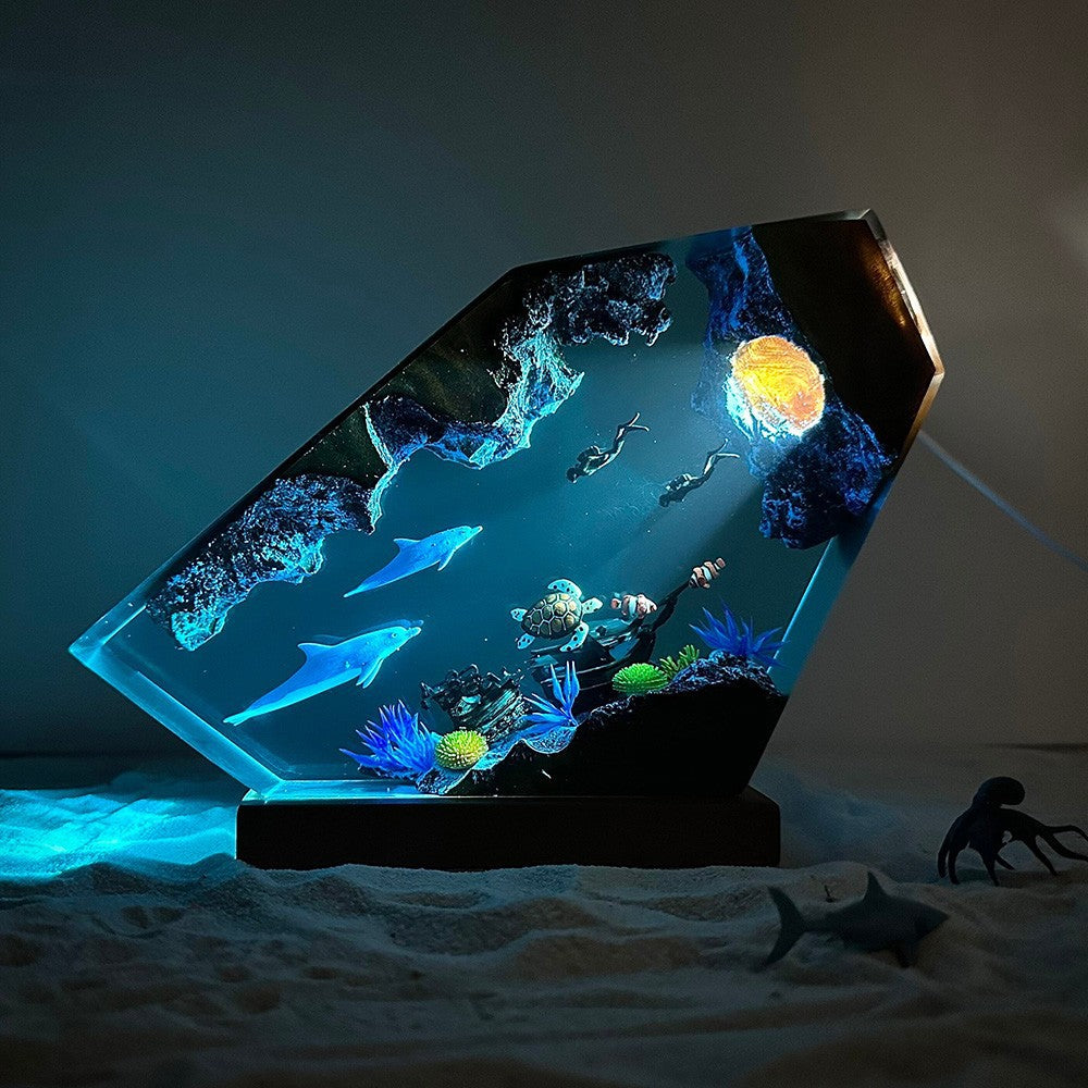Blue Abyss Paradise Night Light Lamp