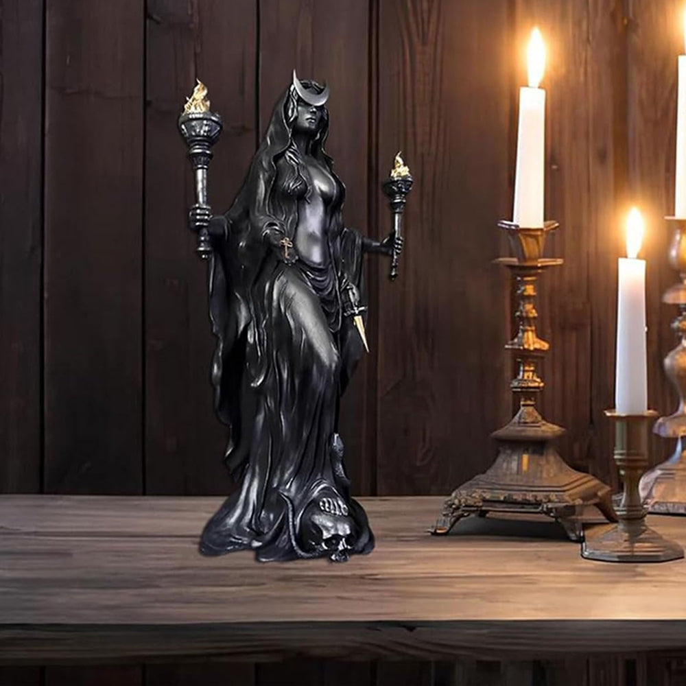 Black Hecate Goddess Statue