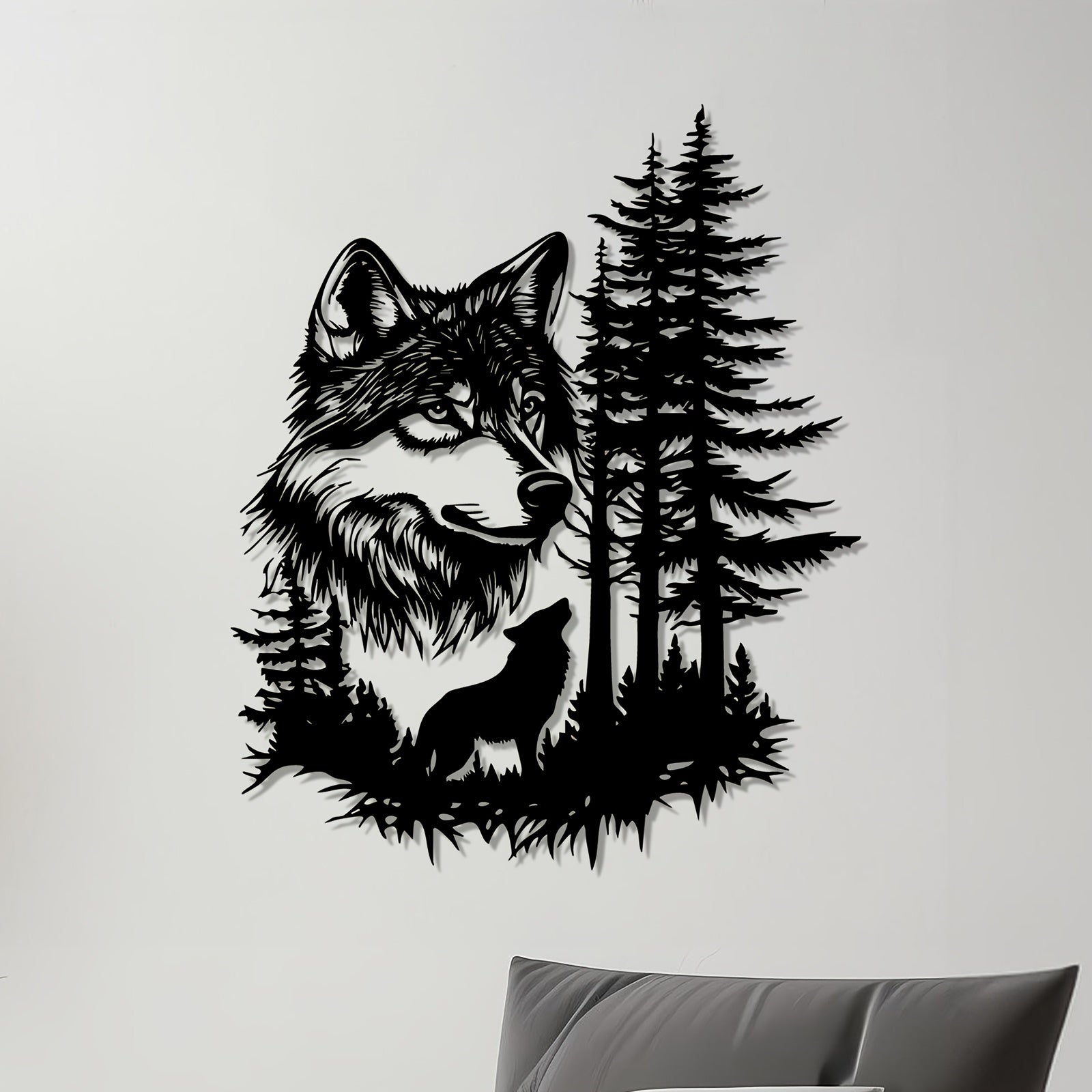 Call Of The Wild Wolf Metal Wall Art