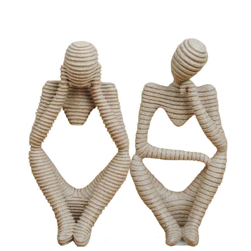 Abstract Thinking Figure Sculpture