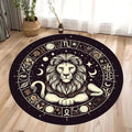 Leo Zodiac Lion Round Rug