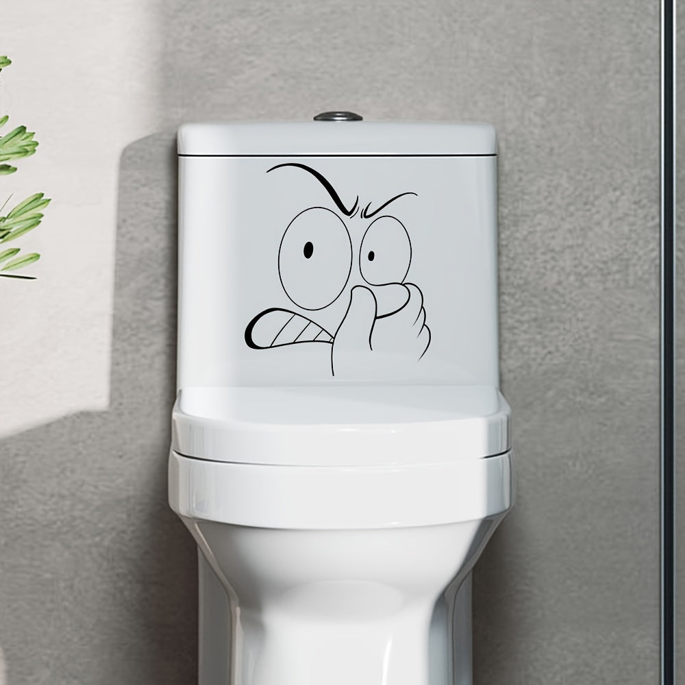 Grumpy Face Toilet Lid Sticker