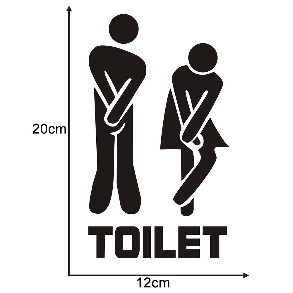 Humorous Toilet Door Sticker