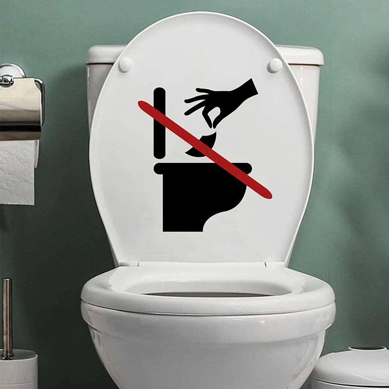 Do Not Throw Waste Toilet Warning Sticker
