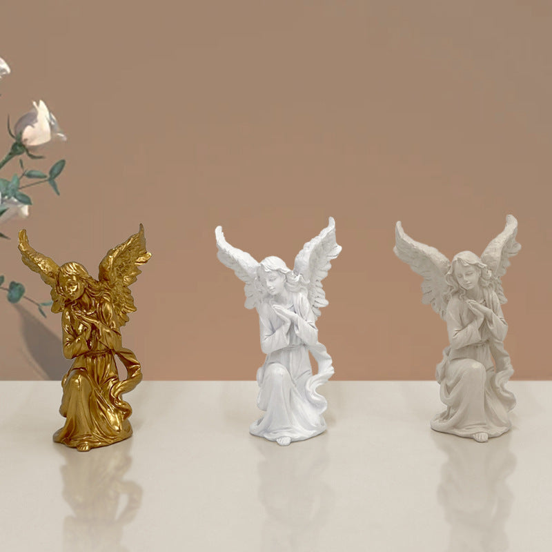 Antique Classical Angel Sculpture