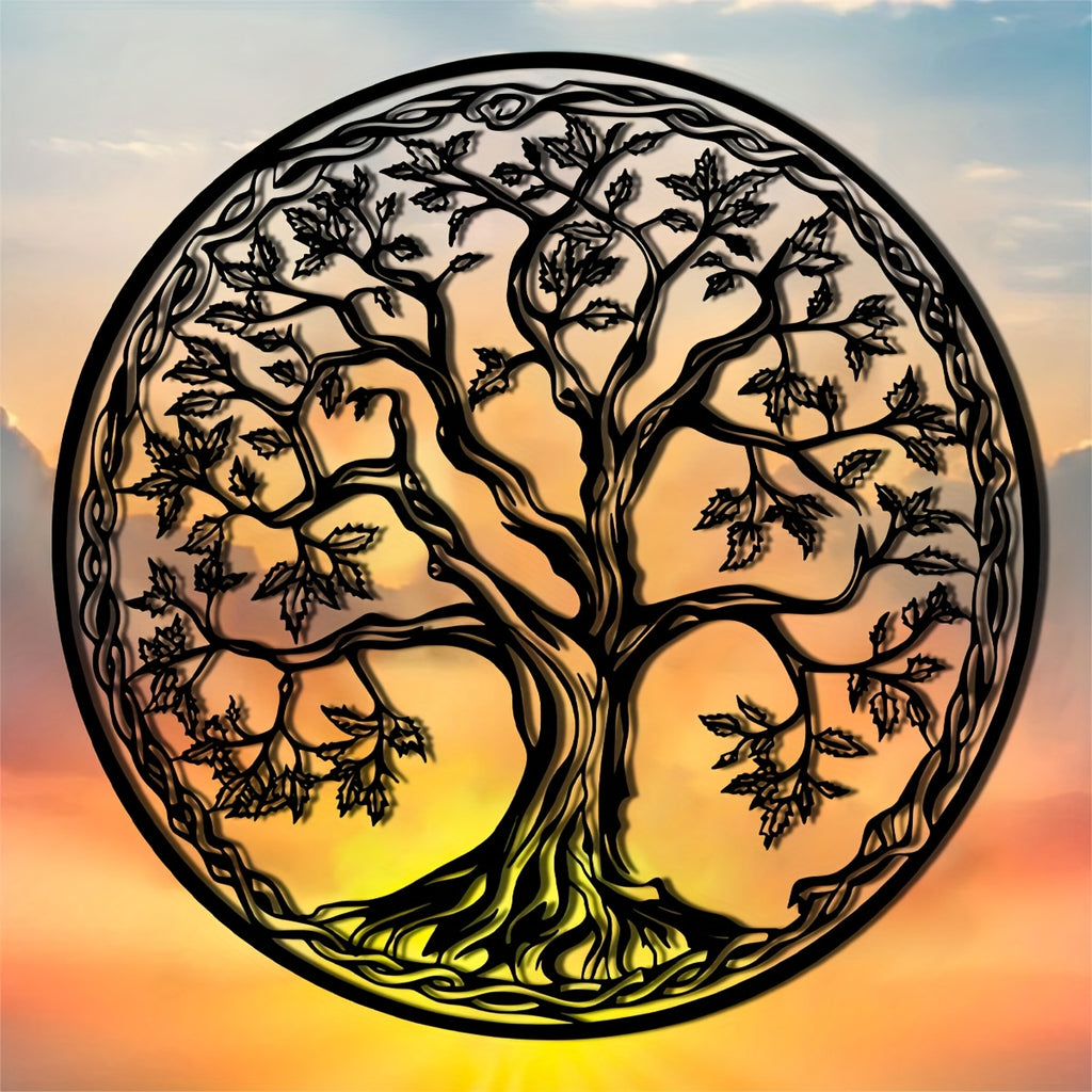 Ornate Tree of Life Metal Wall Art