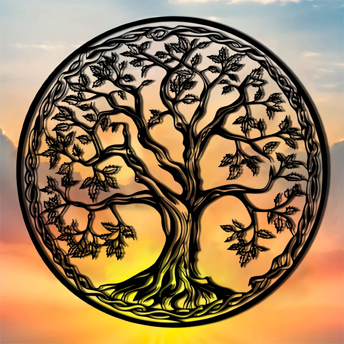Ornate Tree of Life Metal Wall Art
