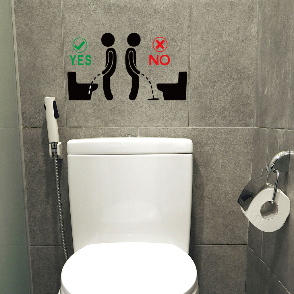 Toilet Seat Etiquette Instruction Sticker