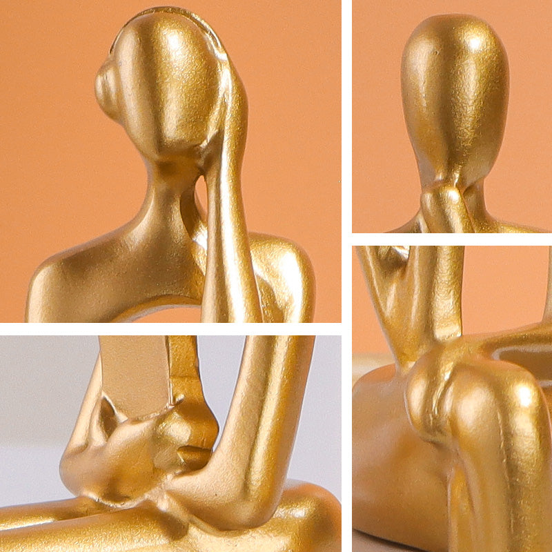 Golden Thinker Shelf Sitters