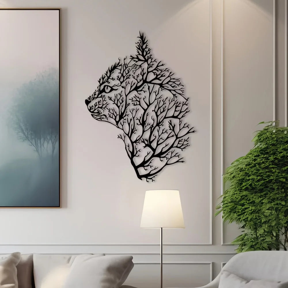 Cat Tree Silhouette Wall Art