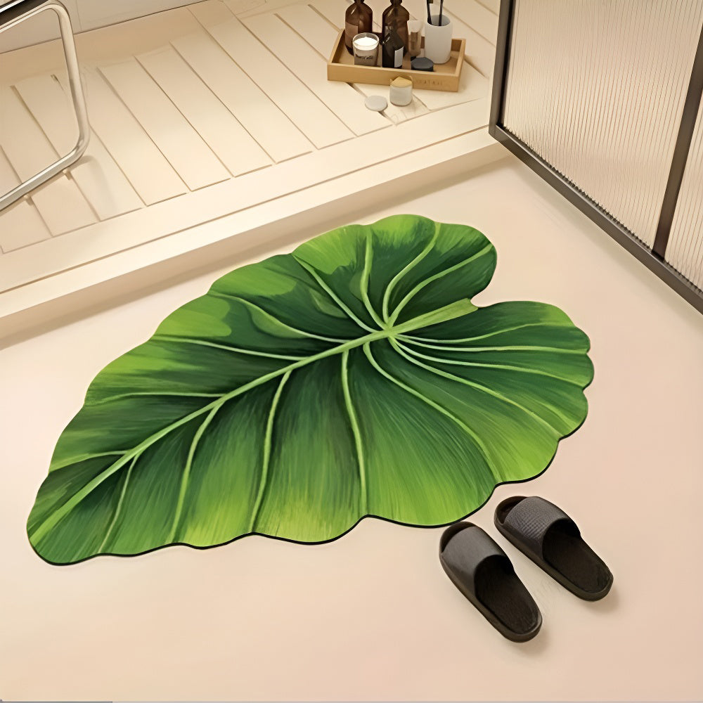 Leaf Shape Diatomite Absorbent Bath Mat