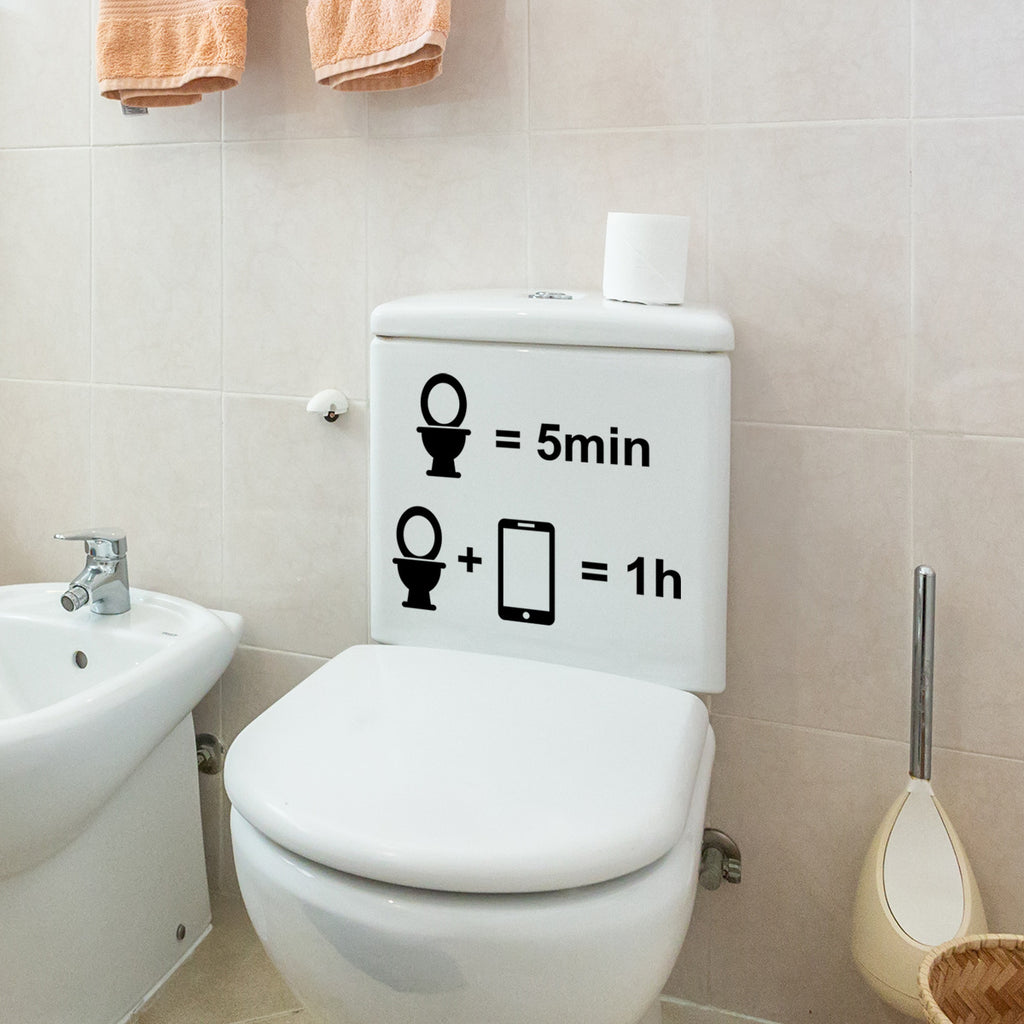 Toilet Math Funny Lid Sticker
