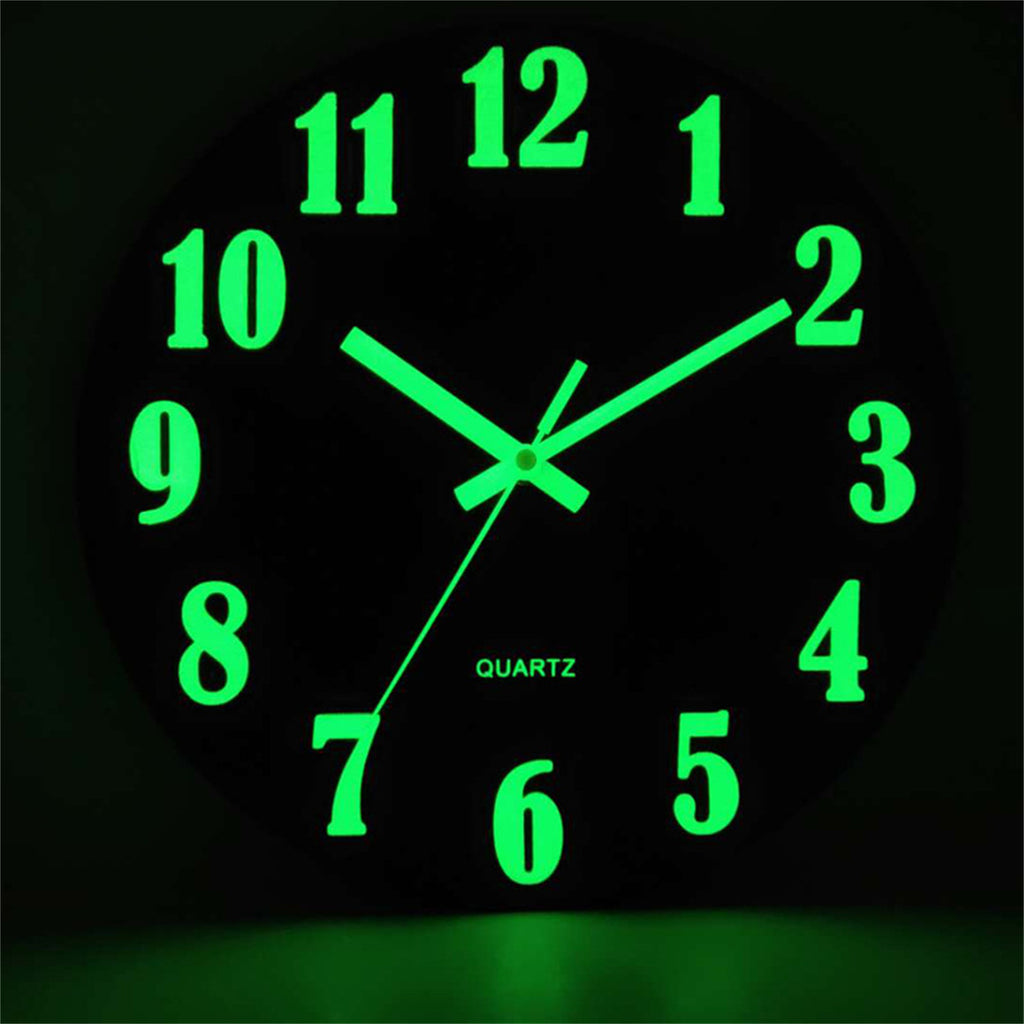12-Inch Luminous Wooden Wall Clock