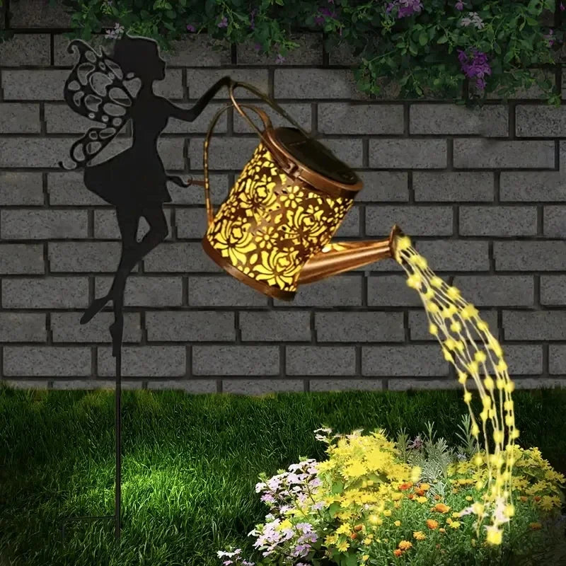 Solar Fairy Silhouette Garden Light Decoration