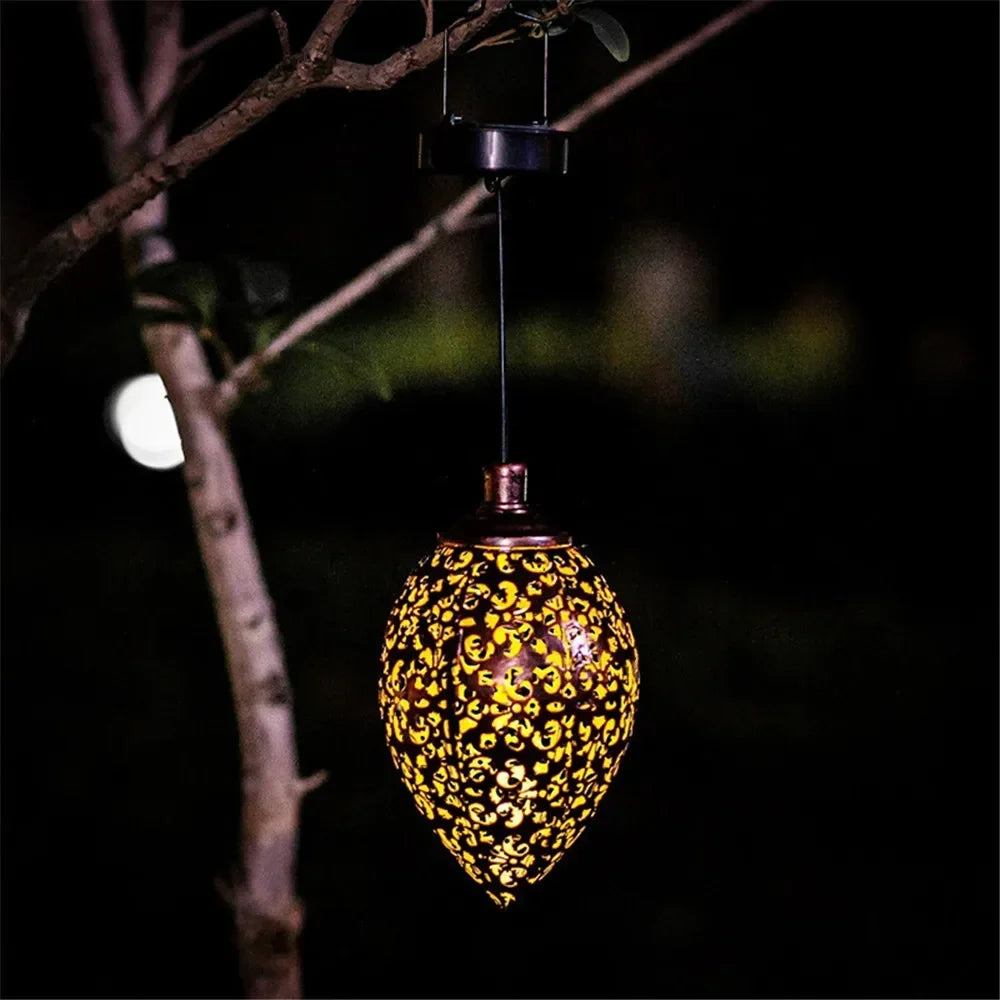 Solar Hanging Pattern Lantern Garden Decoration