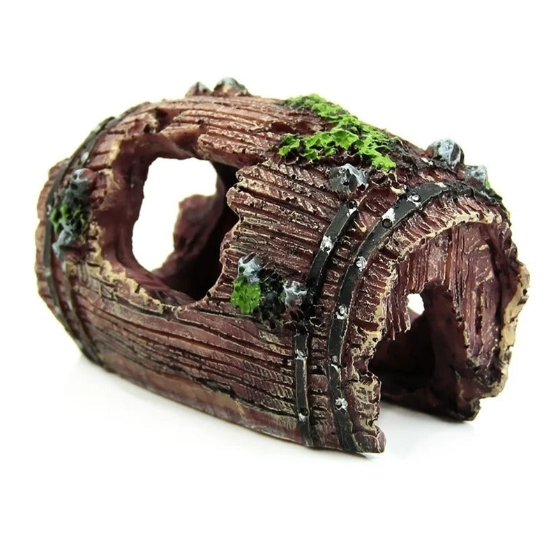 Hollow Barrel Aquarium Ornament