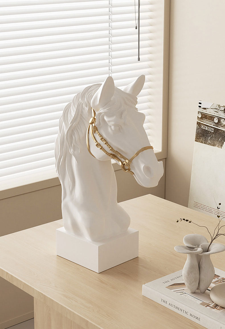 Modern Elegant Horse Head Bust Sculpture