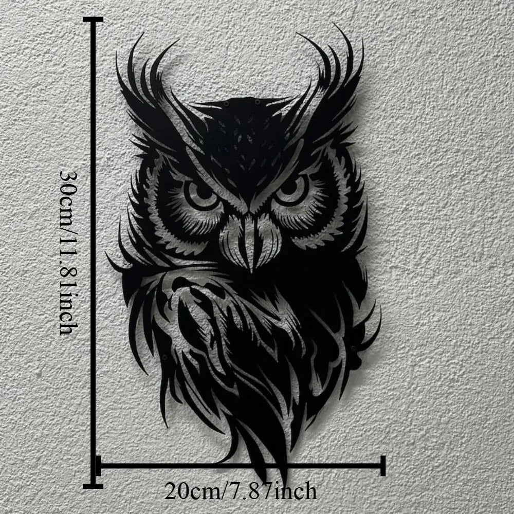 Fierce Owl Metal Wall Art