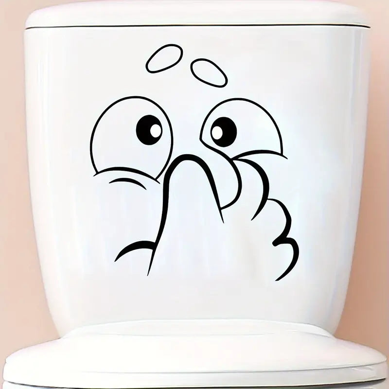 Oh No Face Toilet Lid Sticker