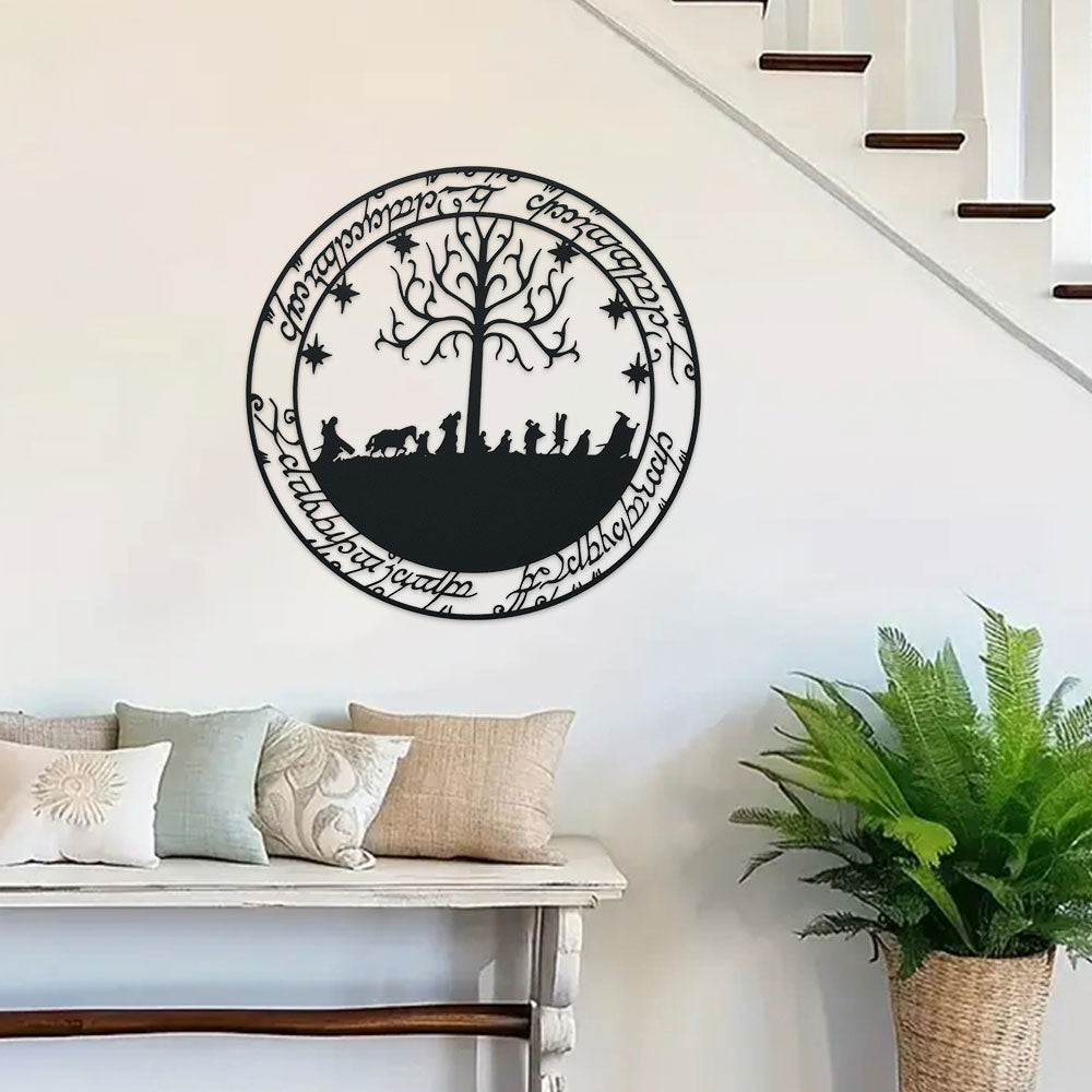 Fellowship Elven Runes Metal Wall Art