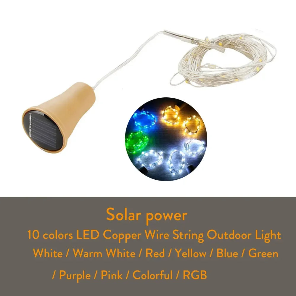 Bottle Cork Fairy String Lights Decoration