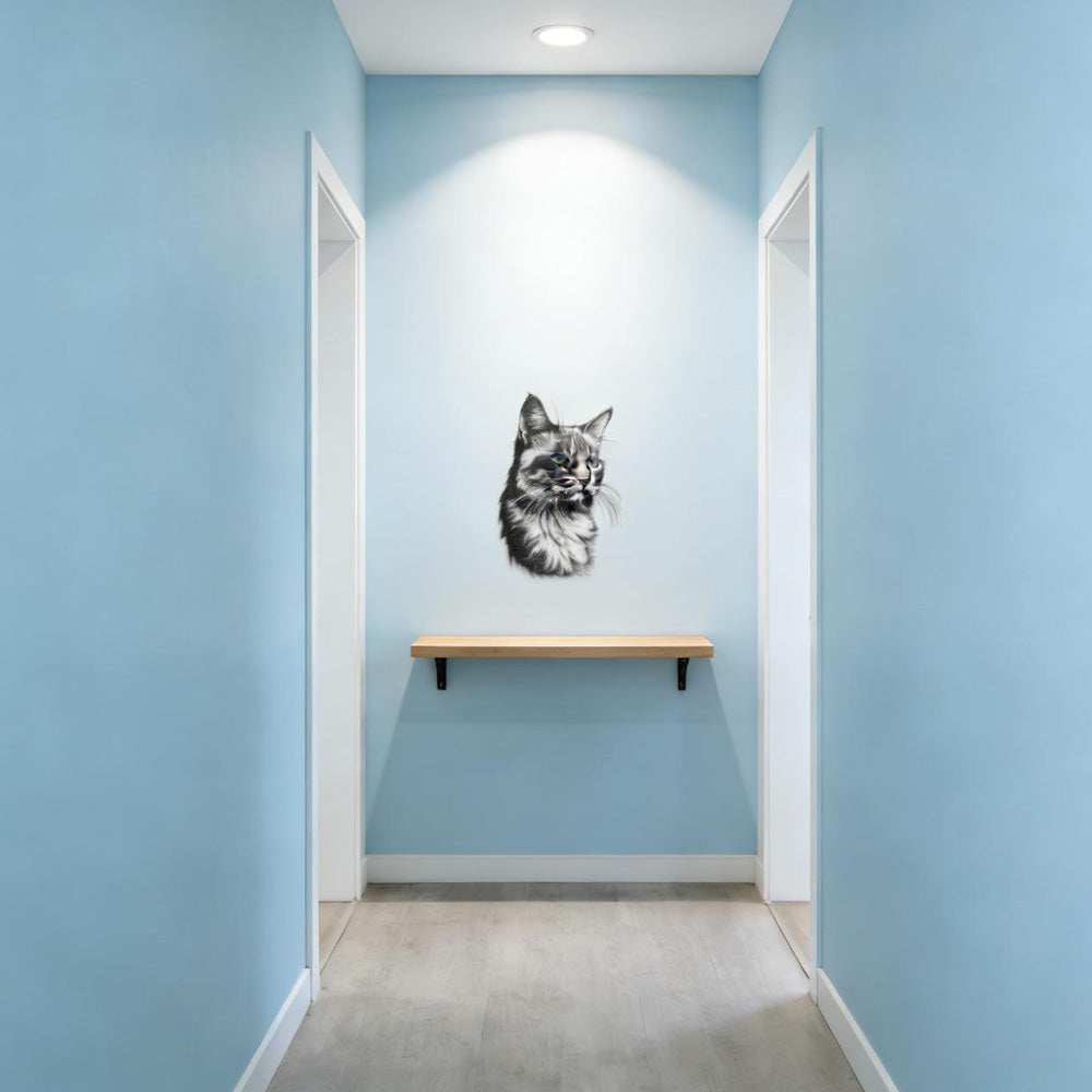 Majestic Cat Portrait Metal Wall Art