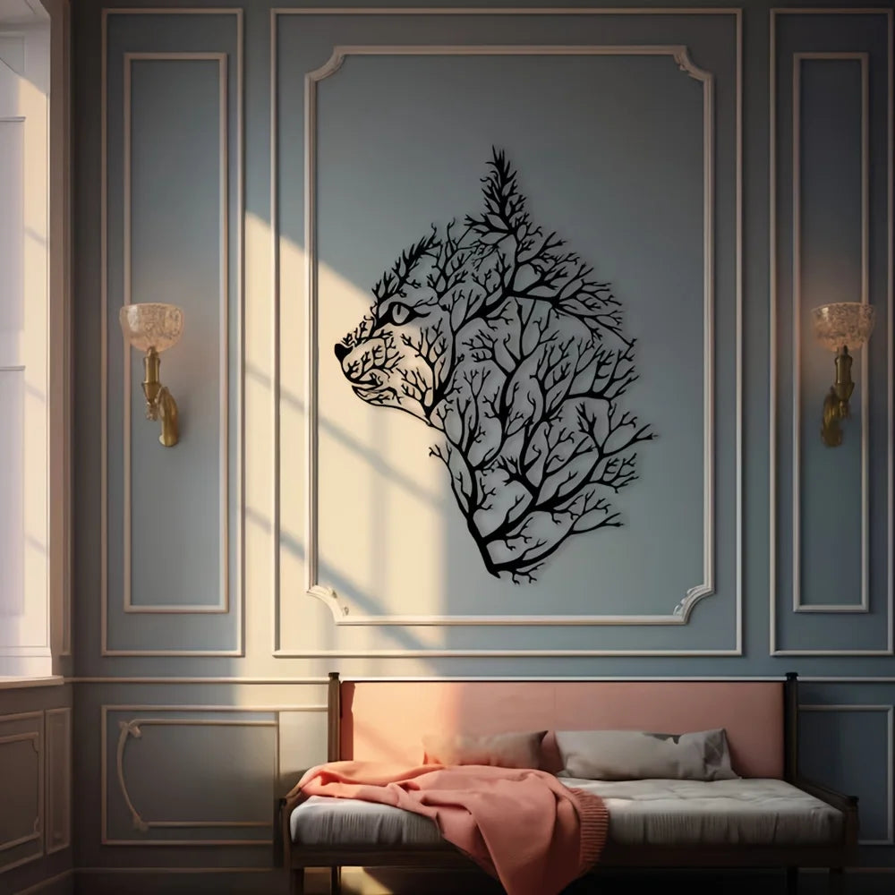 Cat Tree Silhouette Wall Art
