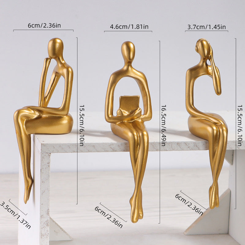 Golden Thinker Shelf Sitters