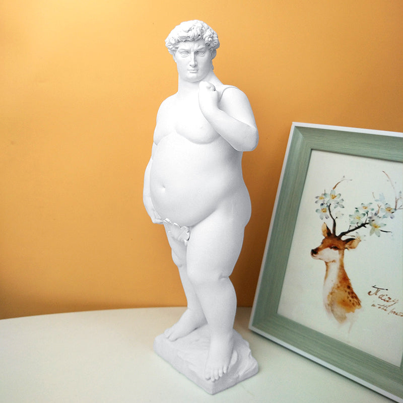 Antique Chubby David Funny Statue