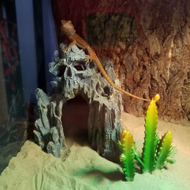 Skull Cave Escape Aquarium Ornament