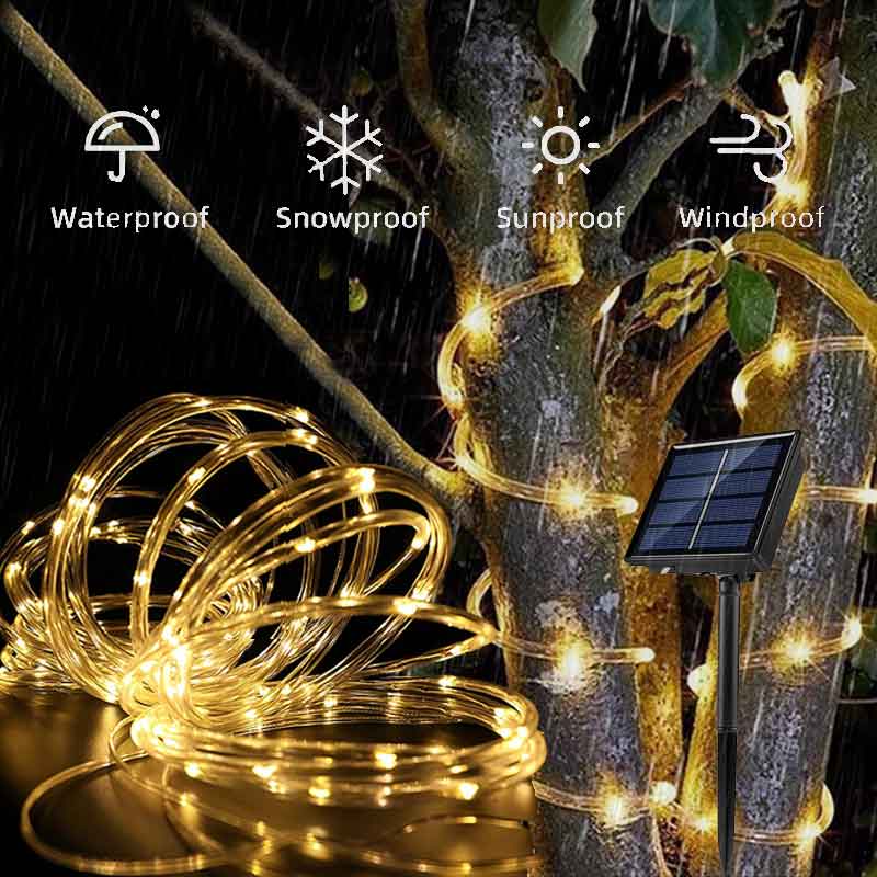 Solar LED Rope Light Decoration 7.5M