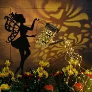 Solar Fairy Silhouette Garden Light Decoration