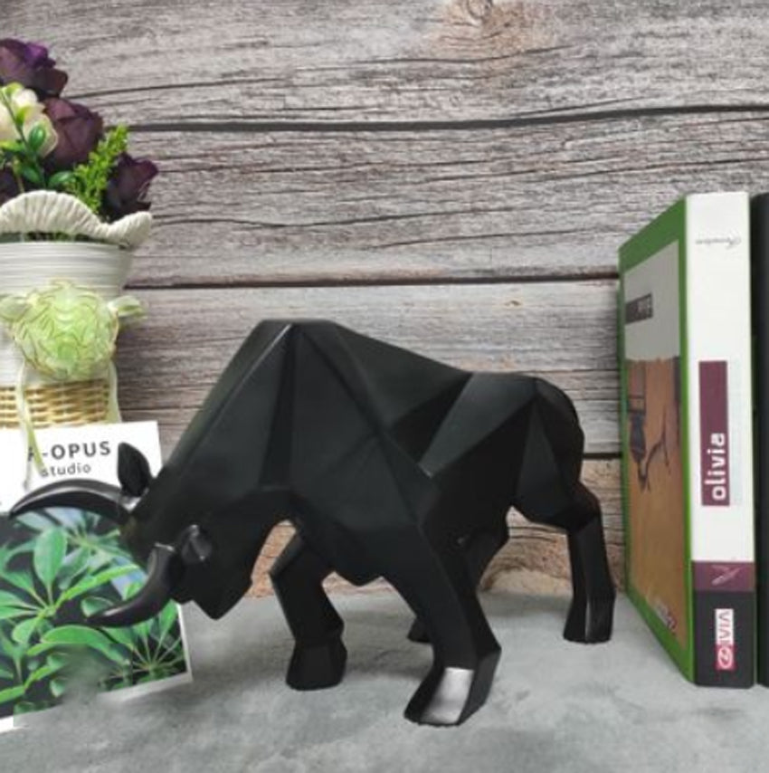 Wall Street Bull Geometric Statue