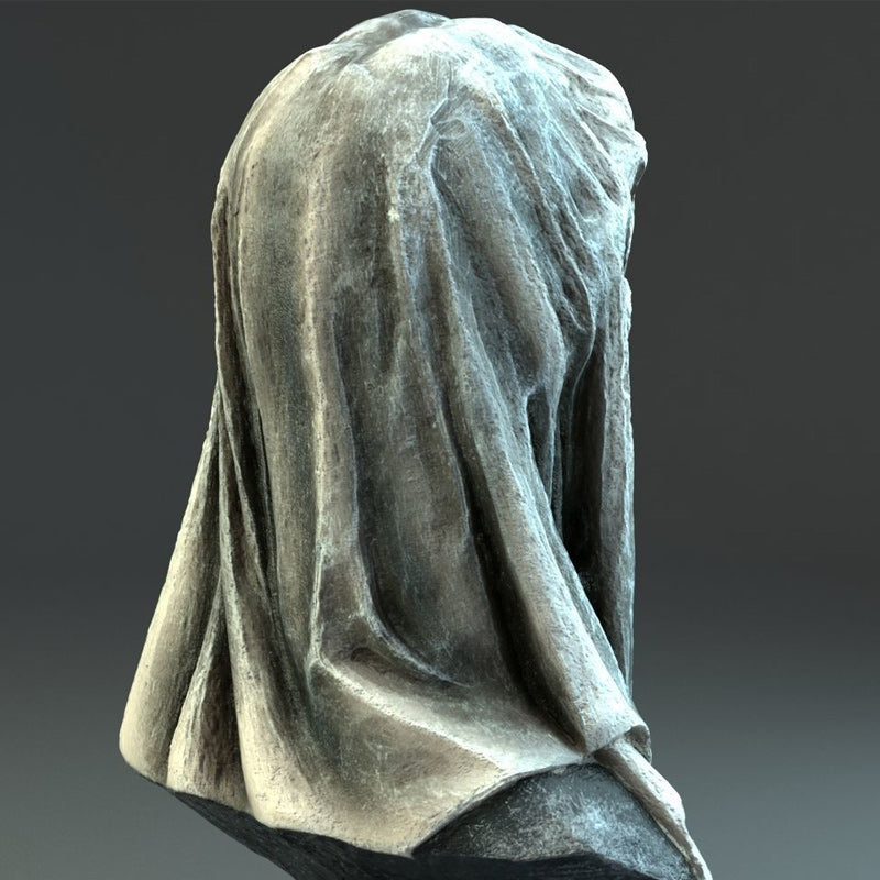 Grim Reaper Veiled Skull Statue