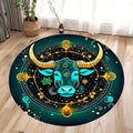 Taurus Zodiac Bull Round Rug