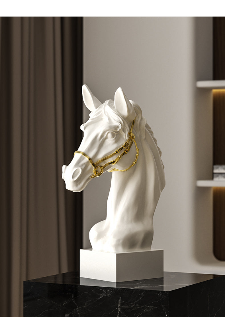 Modern Elegant Horse Head Bust Sculpture