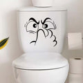 Annoyed Face Toilet Lid Sticker