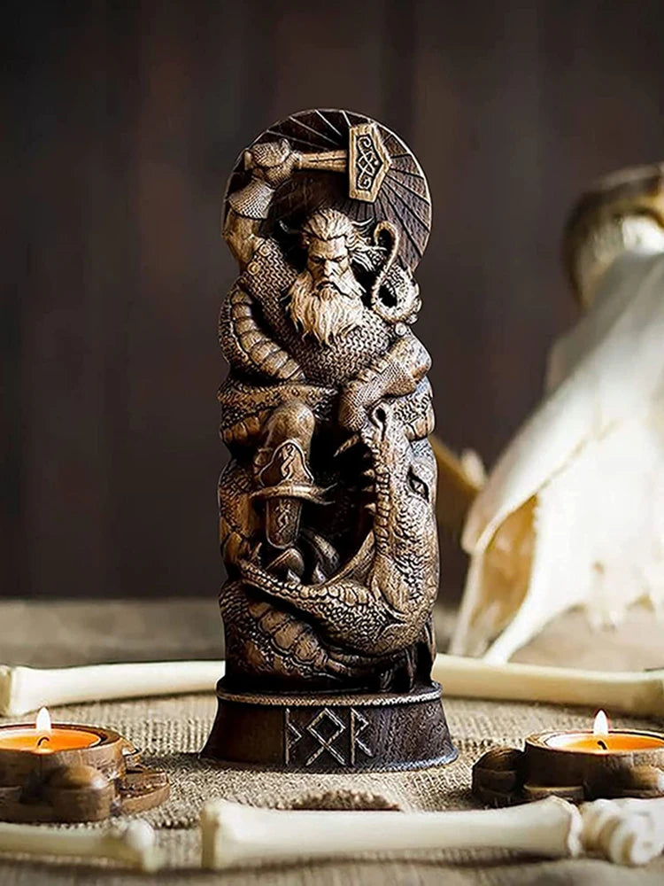 Ancient Nordic Thor Sculpture