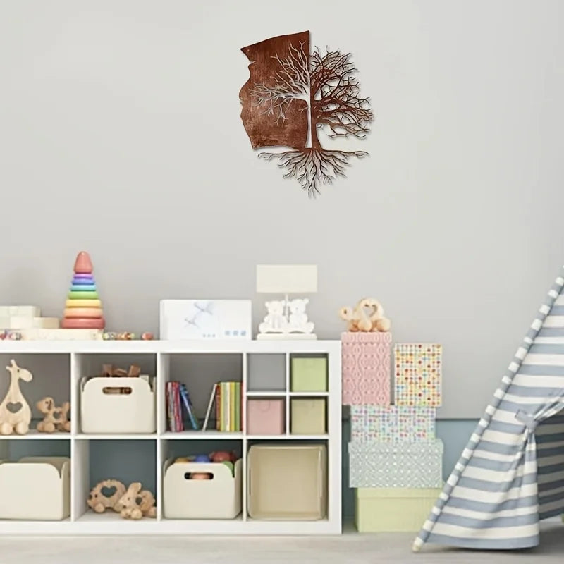 Abstract Split Tree Wall Art