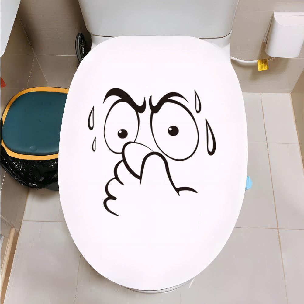 Expressive Funny Toilet Lid Sticker