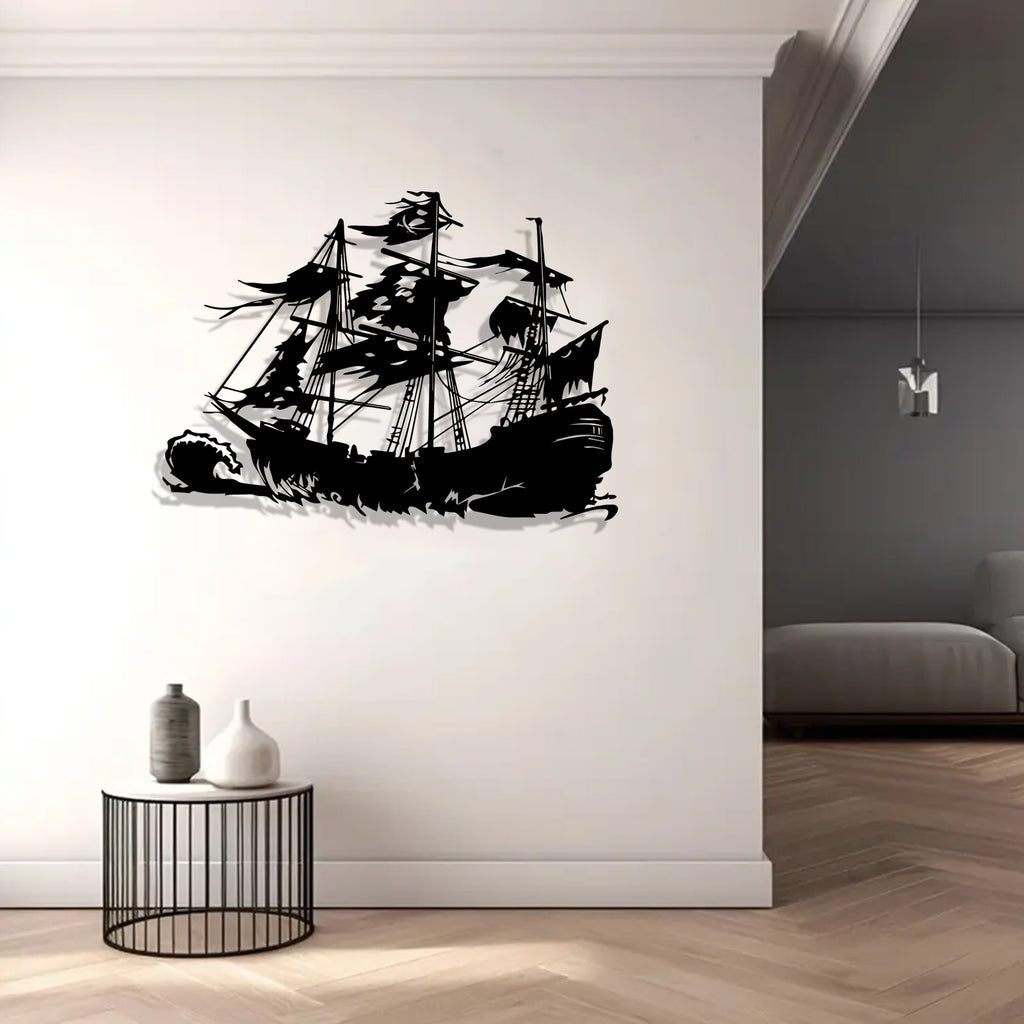 Pirate Ship Metal Wall Art