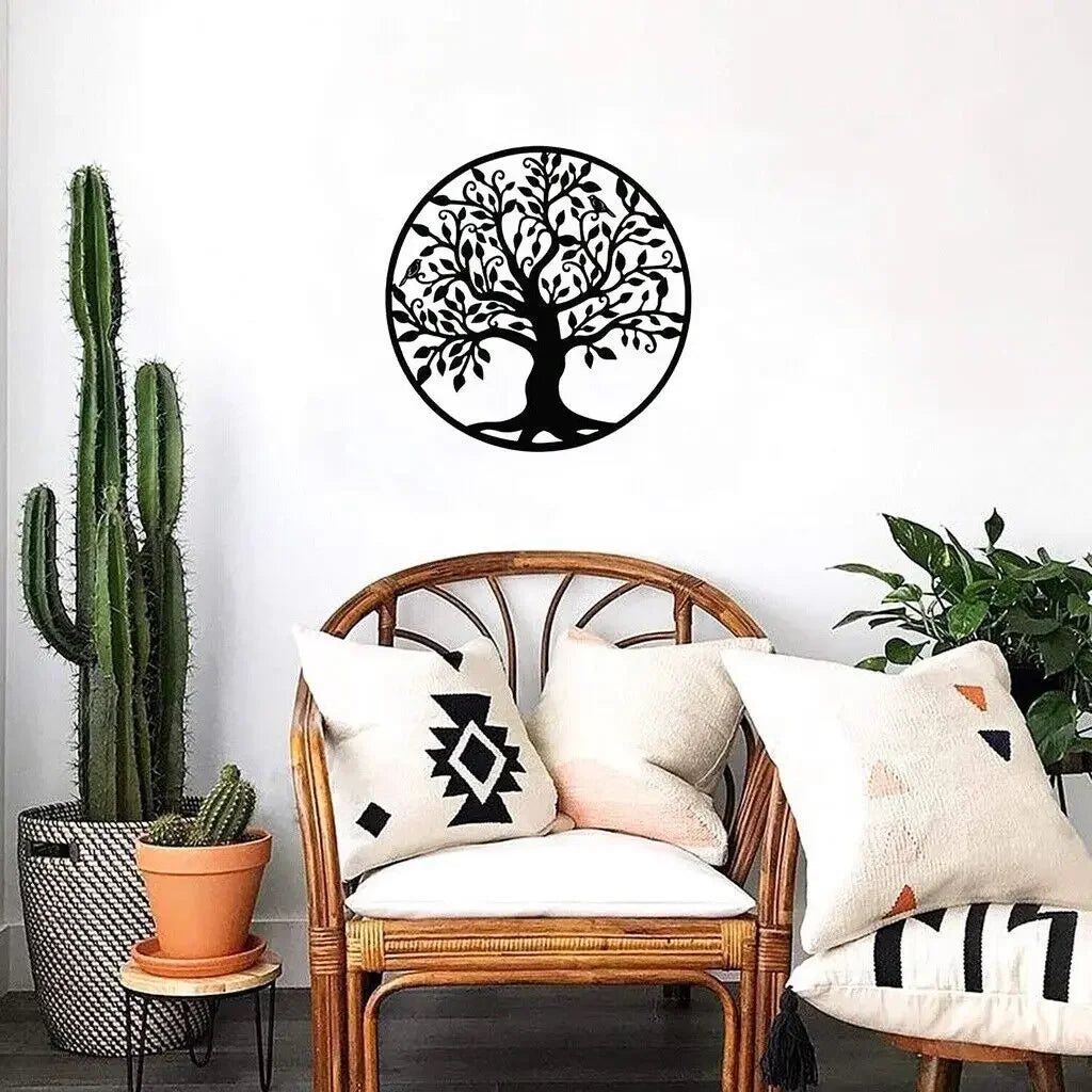 Circular Tree of Life Metal Wall Art