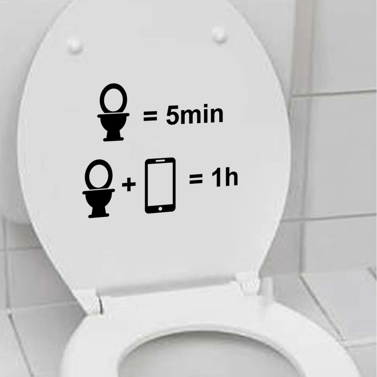 Toilet Math Funny Lid Sticker