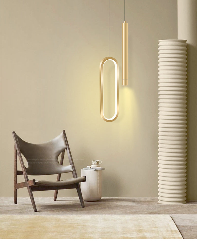 Nordic Oval Loop LED Pendant Light