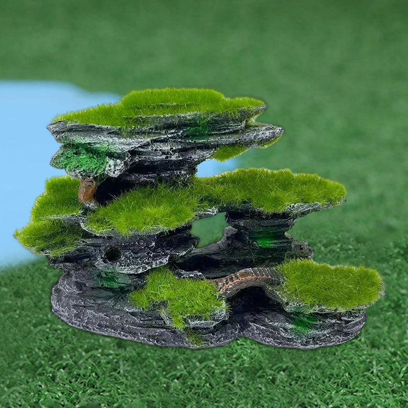 Layered Moss Rock Aquarium Ornament