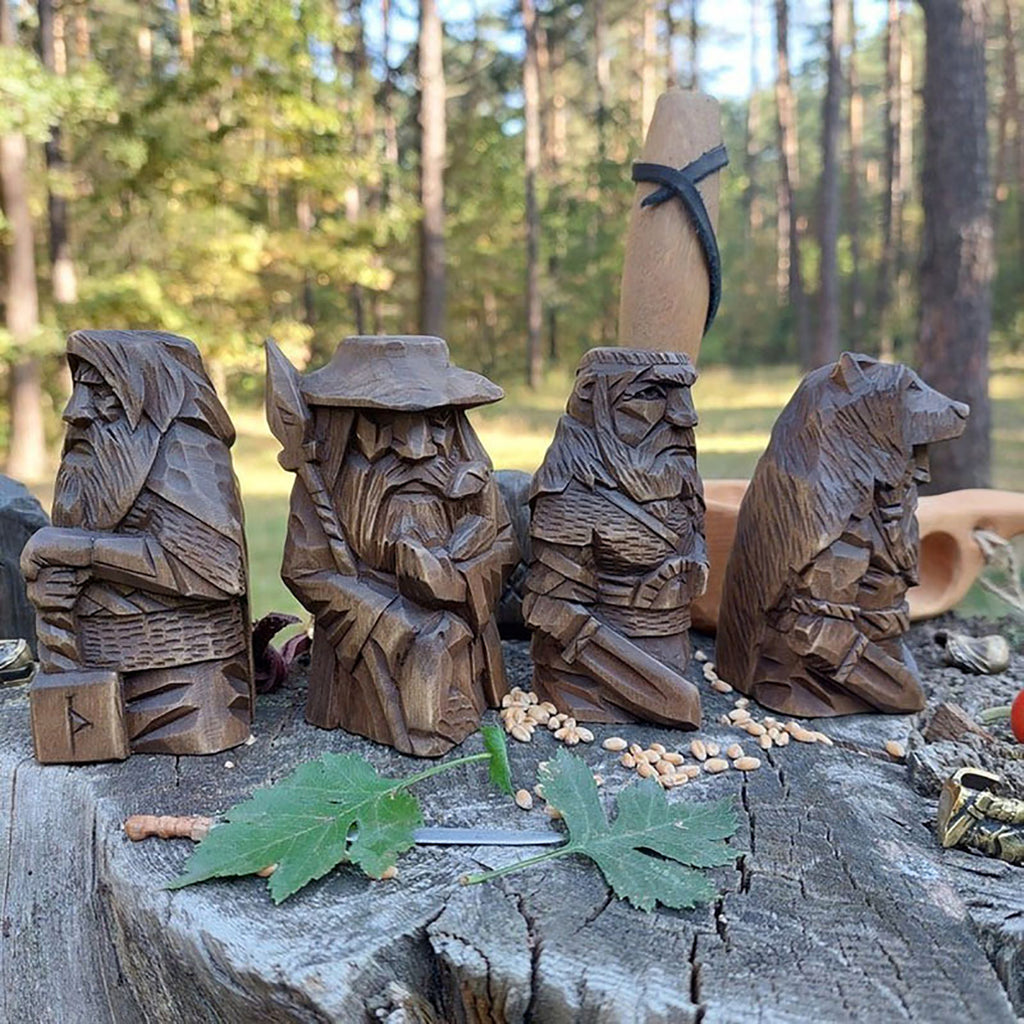 Ancient Nordic Viking Guardian Sculpture