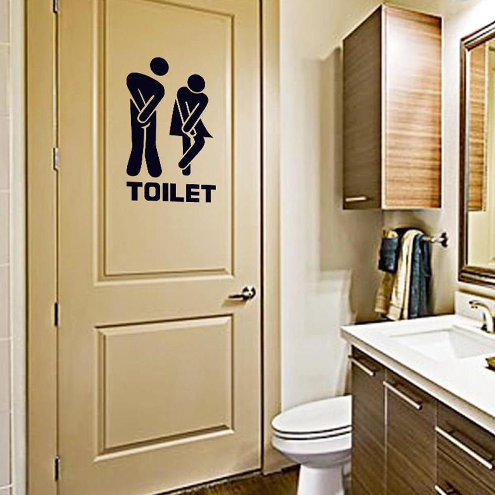 Humorous Toilet Door Sticker